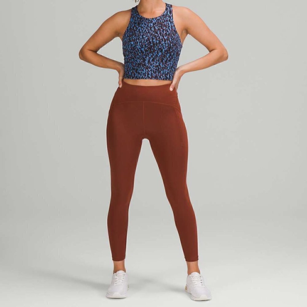NWT Lululemon Power Thru High-Rise Tight 25" Date Brown Sz 4